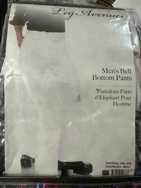 Leg Avenue Men's Bell Bottom Pants - White